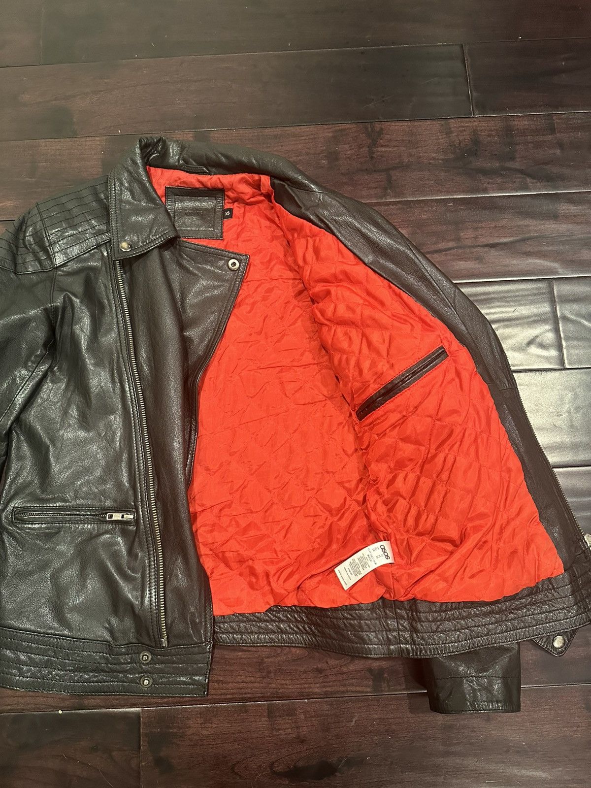 Asos Asos leather biker jacket Size US XS / EU 42 / 0 - 5 Thumbnail