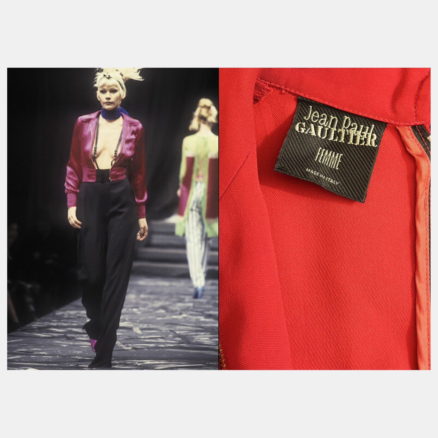 Jean Paul Gaultier 1997 archive JEAN PAUL GAULTIER trompe-l'oeil jumpsuit Size S / US 4 / IT 40 - 7 Thumbnail