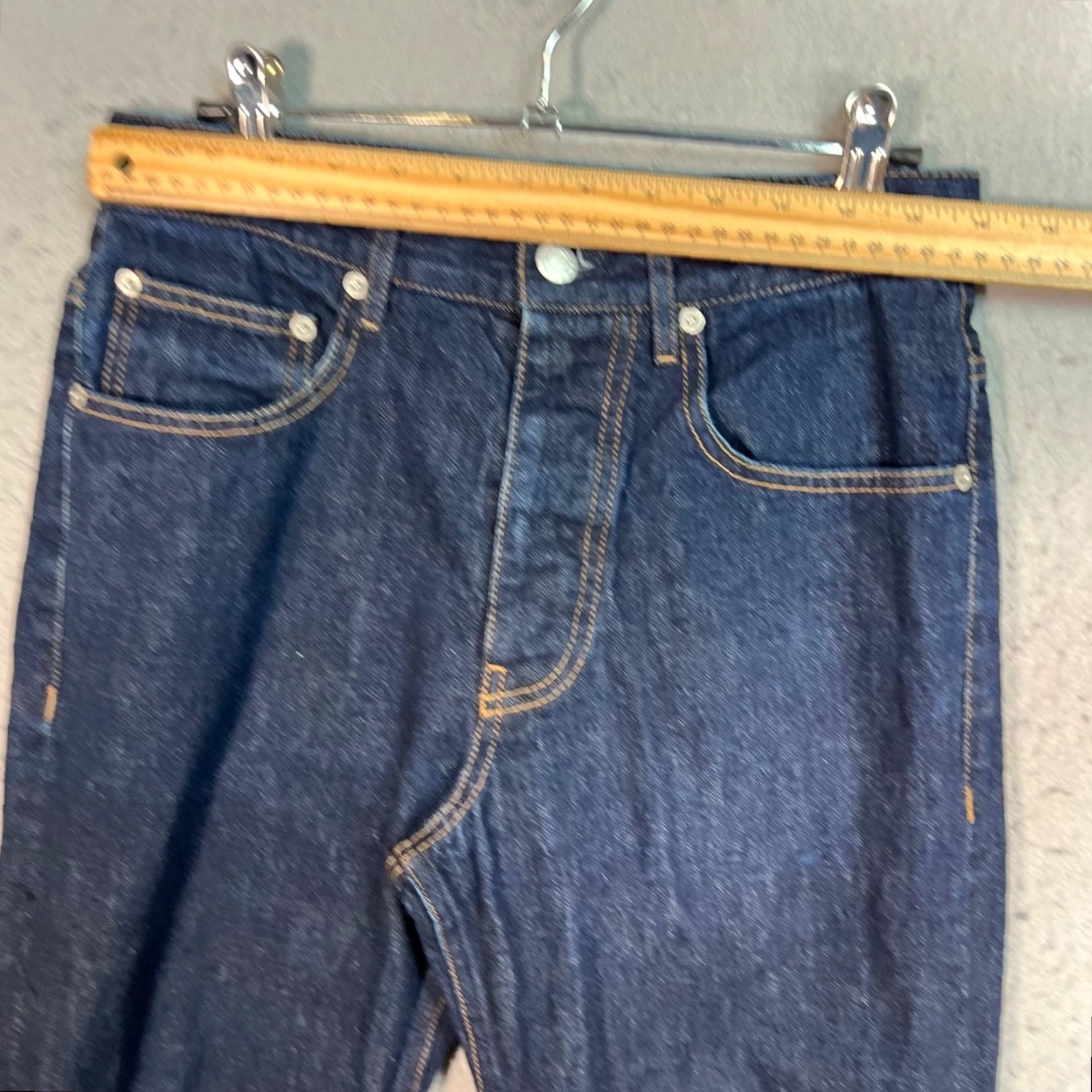 Helmut Lang HELMUT LANG Jeans Womens 28 Dark Wash Denim 100% Cotton Straight High-Waist Jeans Size 28" / US 6 / IT 42 - 5 Thumbnail