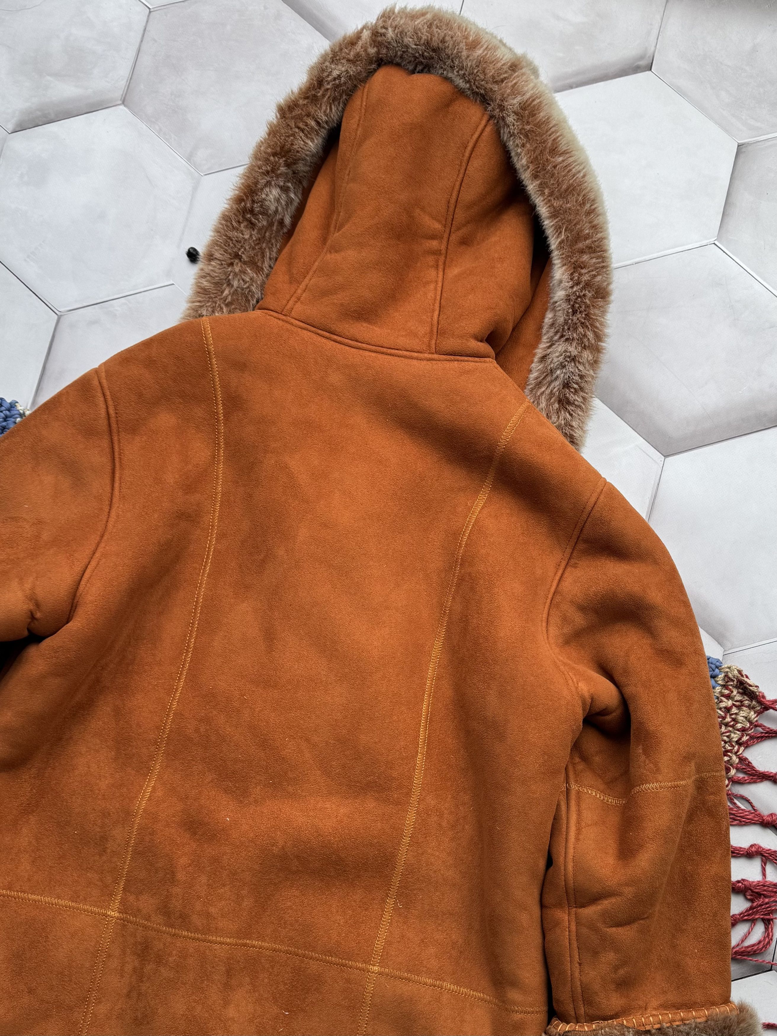 Japanese Brand Vintage Faux Sheepskin Hooded Coat (E4) Size L / US 10 / IT 46 - 9 Thumbnail