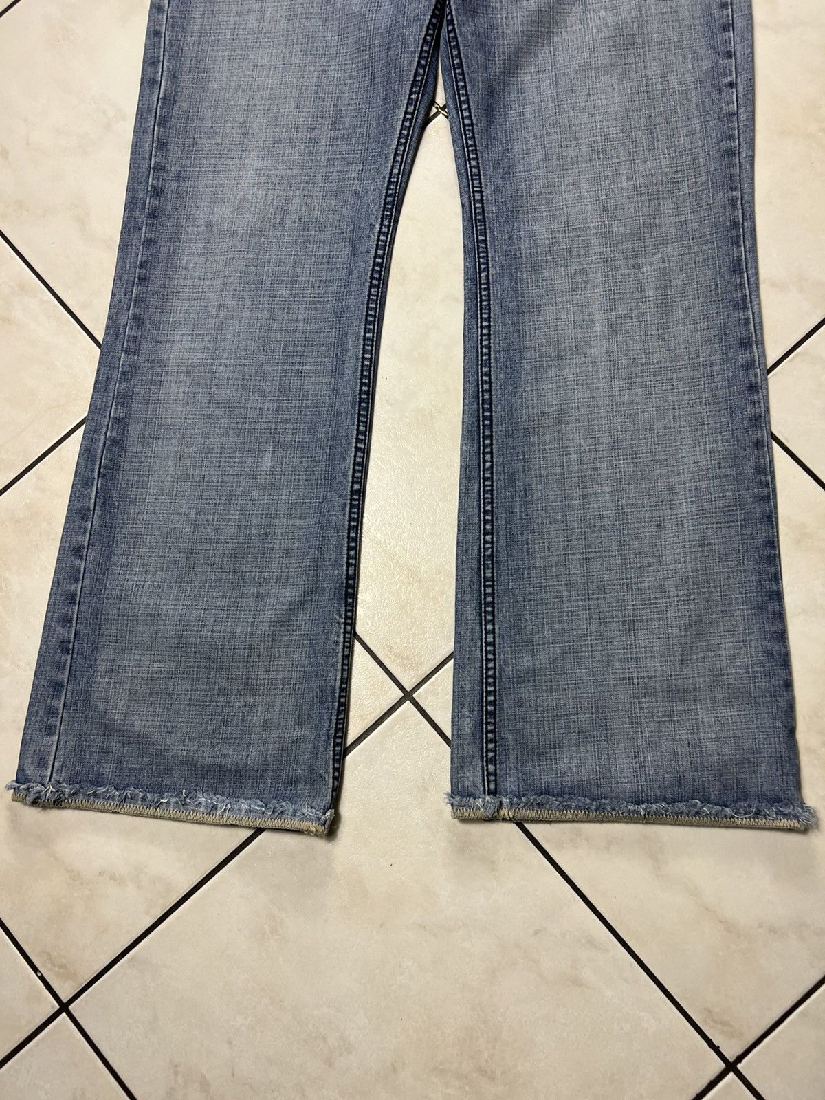 If Six Was Nine Vintage Teddy Smith y2k distressed denim flared jeans pants Size US 34 / EU 50 - 5 Thumbnail