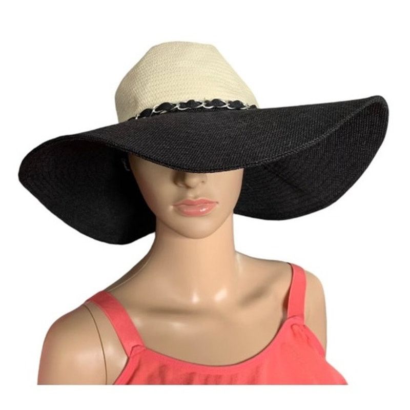 Calvin Klein Calvin Klein Women Wide Floppy Brim Summer Beach Sun Hat Size ONE SIZE - 2 Thumbnail