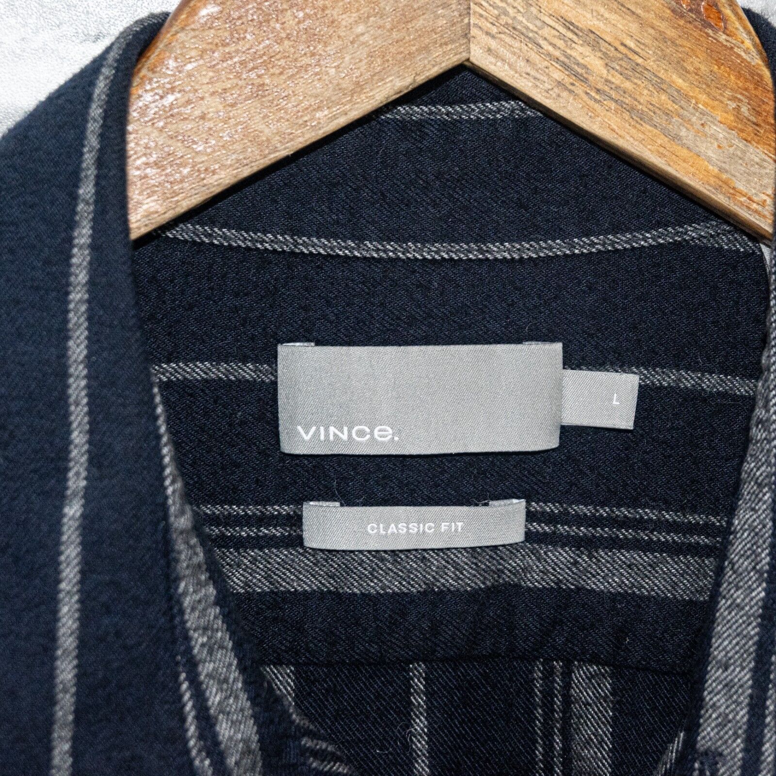 Vince VINCE Striped Flannel Button Down Shirt in Coastal Cotton Size US L / EU 52-54 / 3 - 3 Thumbnail