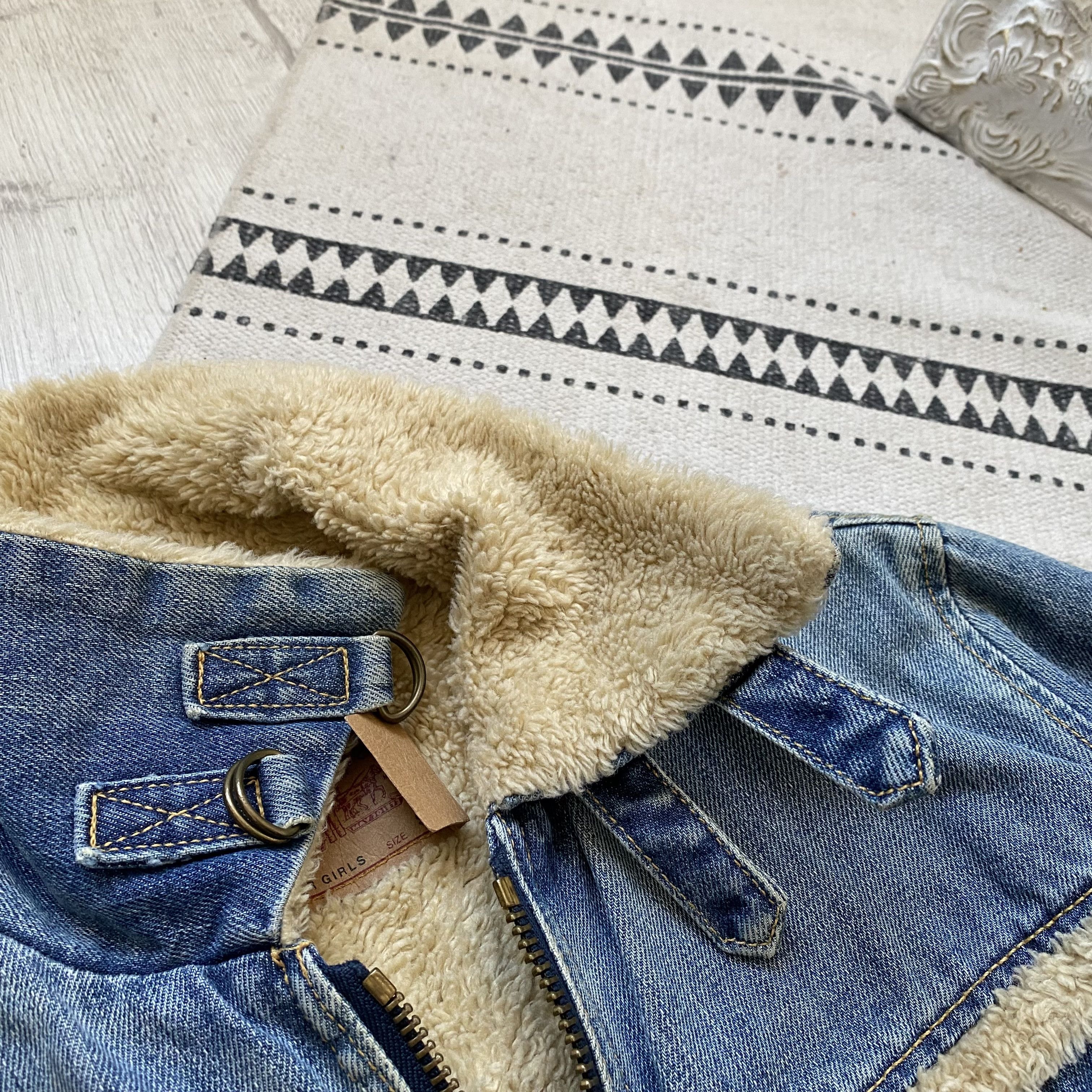 If Six Was Nine Vintage Y2K LEVIS Denim Faux Fur Jacket Sherpa kapital Size S / US 4 / IT 40 - 5 Thumbnail
