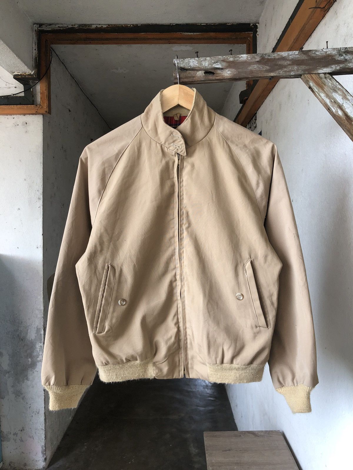 Vintage Vintage 80s Cargo Plain Bomber Jacket Talon Zipper Size US M / EU 48-50 / 2 - 2 Thumbnail