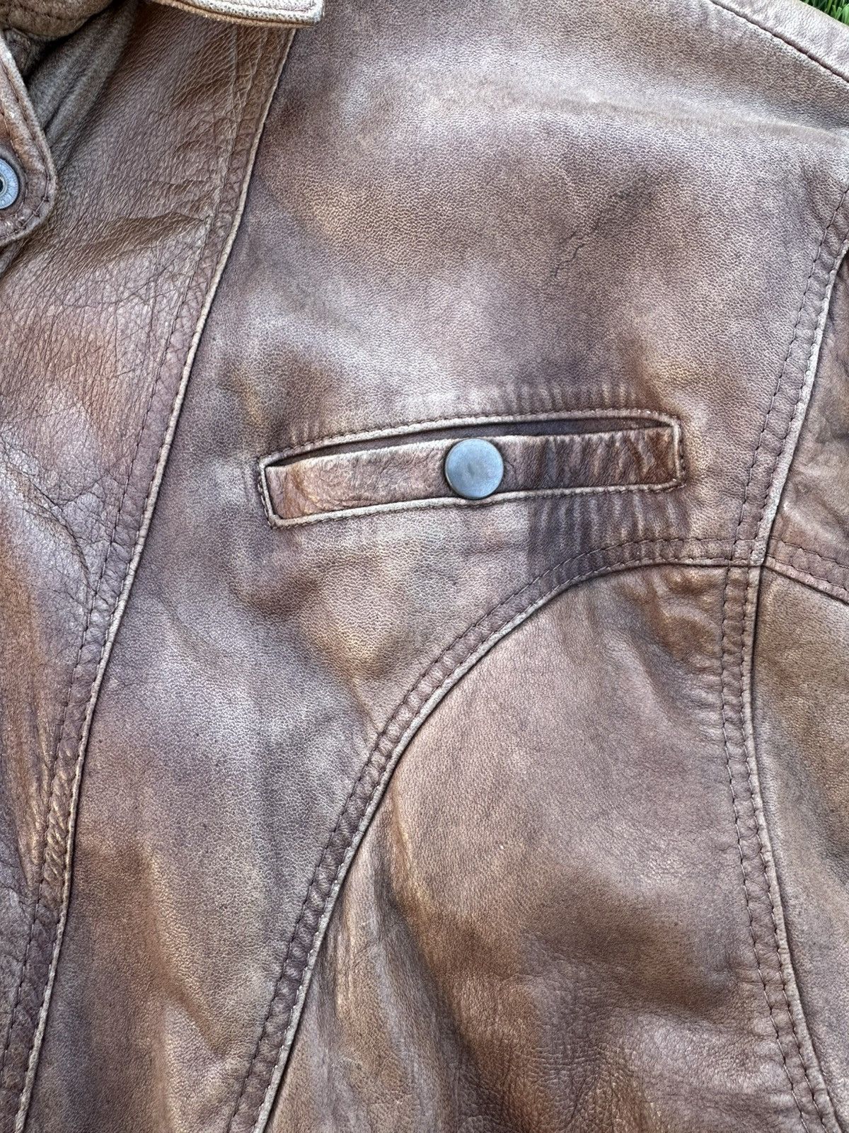 Designer × Vintage Vintage brown leather bomber jacket Size US M / EU 48-50 / 2 - 3 Thumbnail