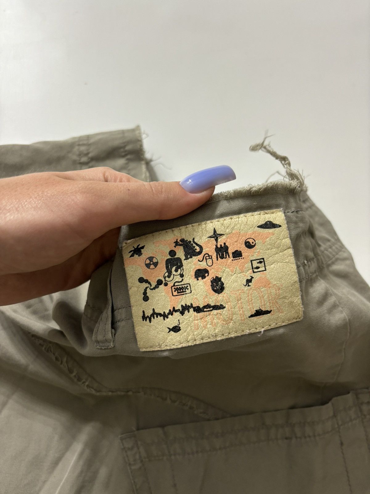 Vintage ASYMMETRIC ARCHIVE VINTAGE MIDI MINI SKIRT MILITARY Size 28" / US 6 / IT 42 - 6 Thumbnail