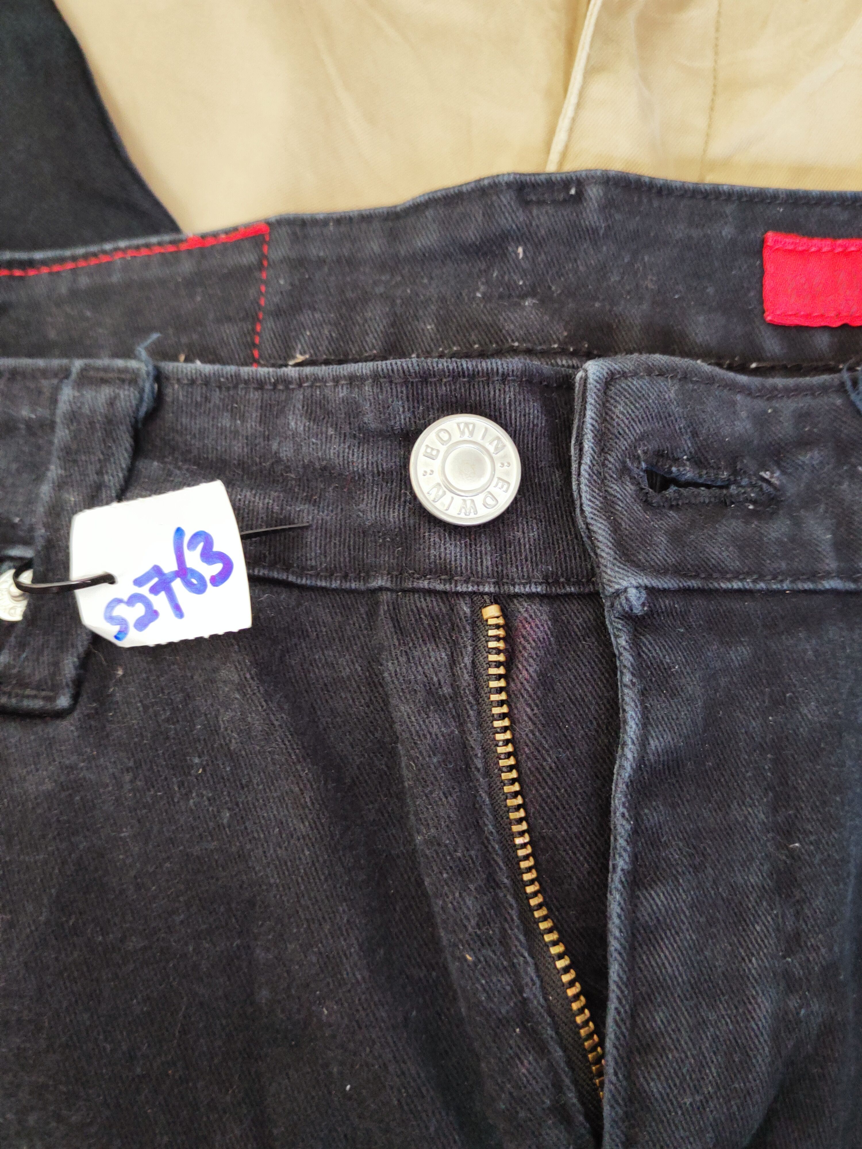 Edwin Edwin Black Distressed Ripped Jeans #S2763 Size US 29 - 18 Thumbnail