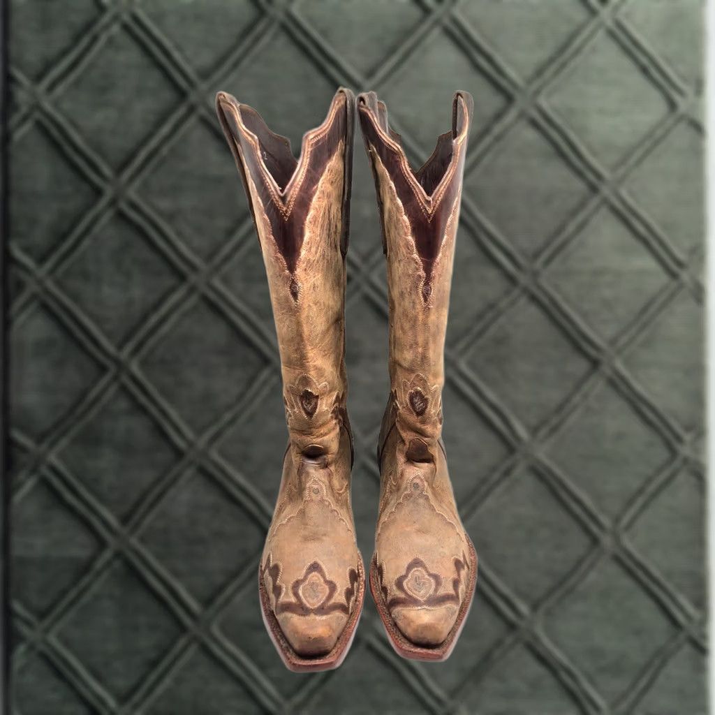 Tony Lama Tony Lama Women’s Boots Sz 8 Snip Toe Western Brown Tan 6071L Size US 8 / IT 38 - 1 Thumbnail