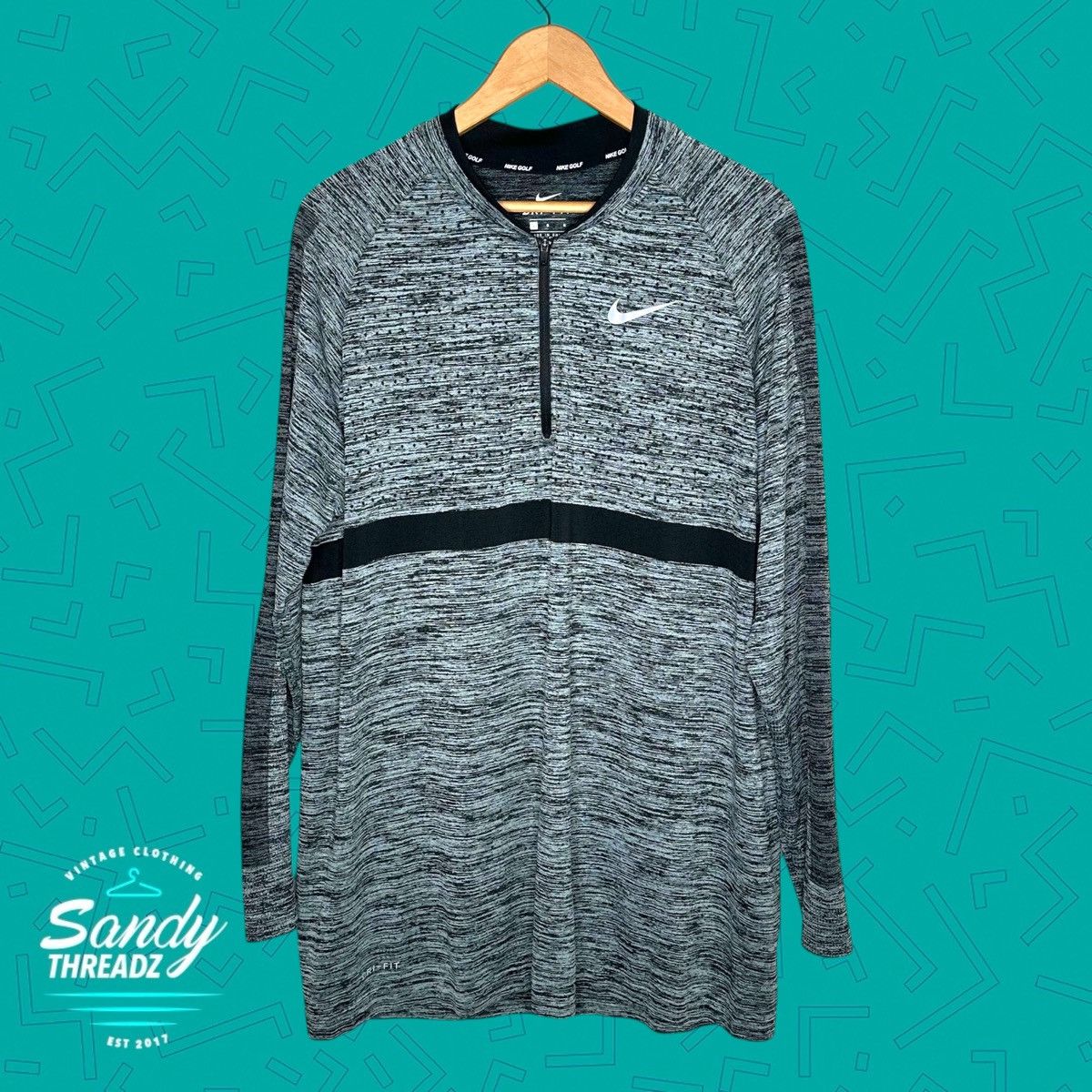 Nike Nike Golf Dri-fit Quarter Zip Pullover Jacket Size US L / EU 52-54 / 3 - 3 Thumbnail