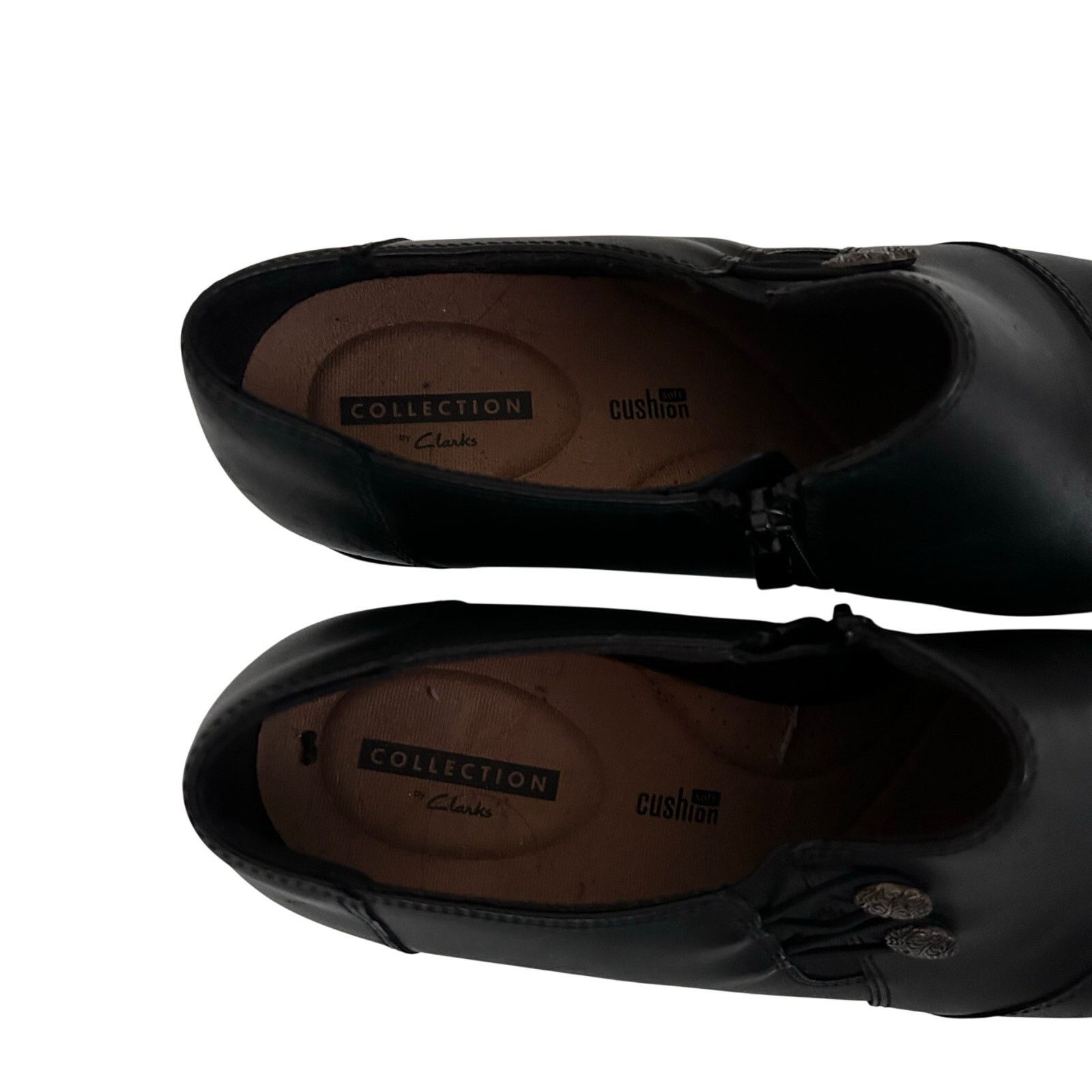 Clarks Clarks Emslie Warren Black Leather Heeled Loafers Sz 10 Size US 10 / IT 40 - 3 Thumbnail