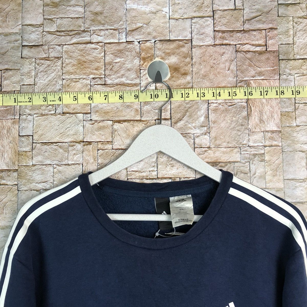 Adidas Adidas 3 stripe Dark Blue Sweatshirt #A250 Size US L / EU 52-54 / 3 - 4 Thumbnail