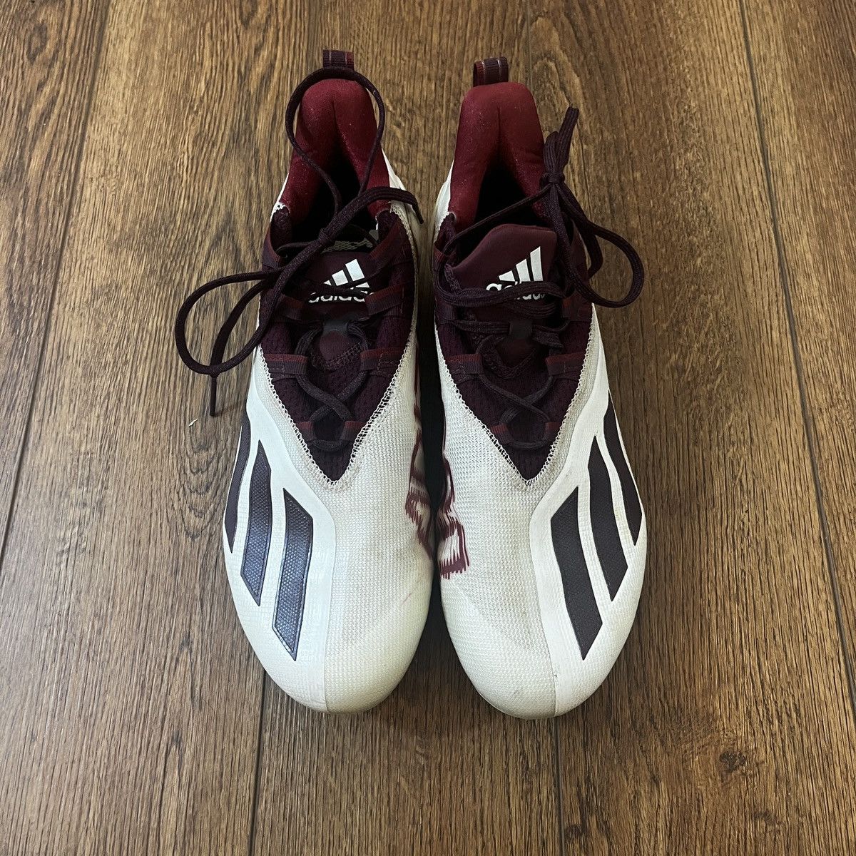 Adidas Adidas Adizero 21 White Maroon Size US 12 / EU 45 - 4 Thumbnail