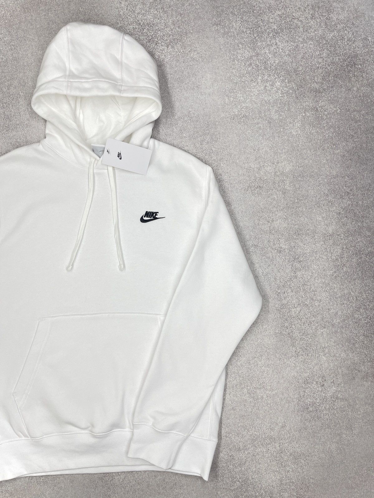 Nike New Mens Nike NSW Club White Hoodie Drill Y2K ACG TECH Size US S / EU 44-46 / 1 - 4 Thumbnail