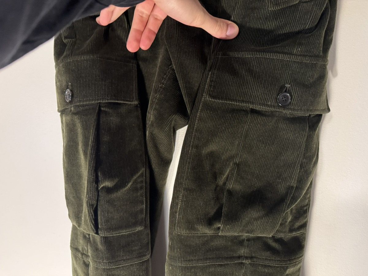 JW Anderson J. W. Anderson Double Hem Cargo Trousers Velvet Green Khaki Size US 31 - 5 Thumbnail