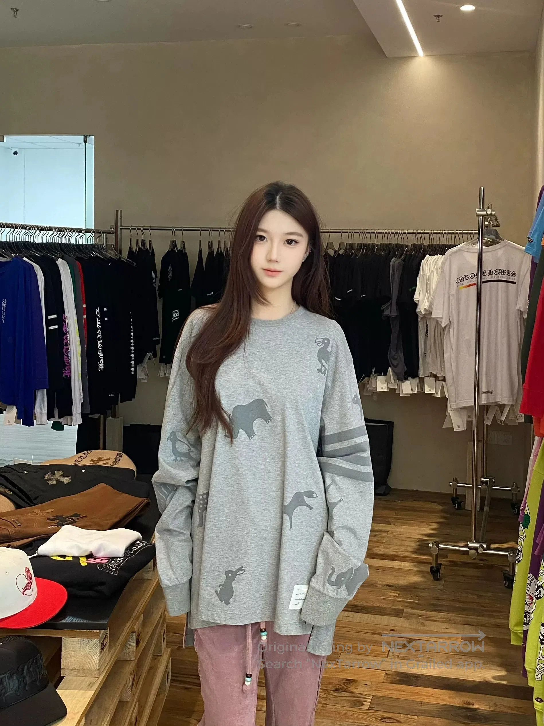 Thom Browne thom browne gray long sleeve t. Size US M / EU 48-50 / 2 - 8 Thumbnail