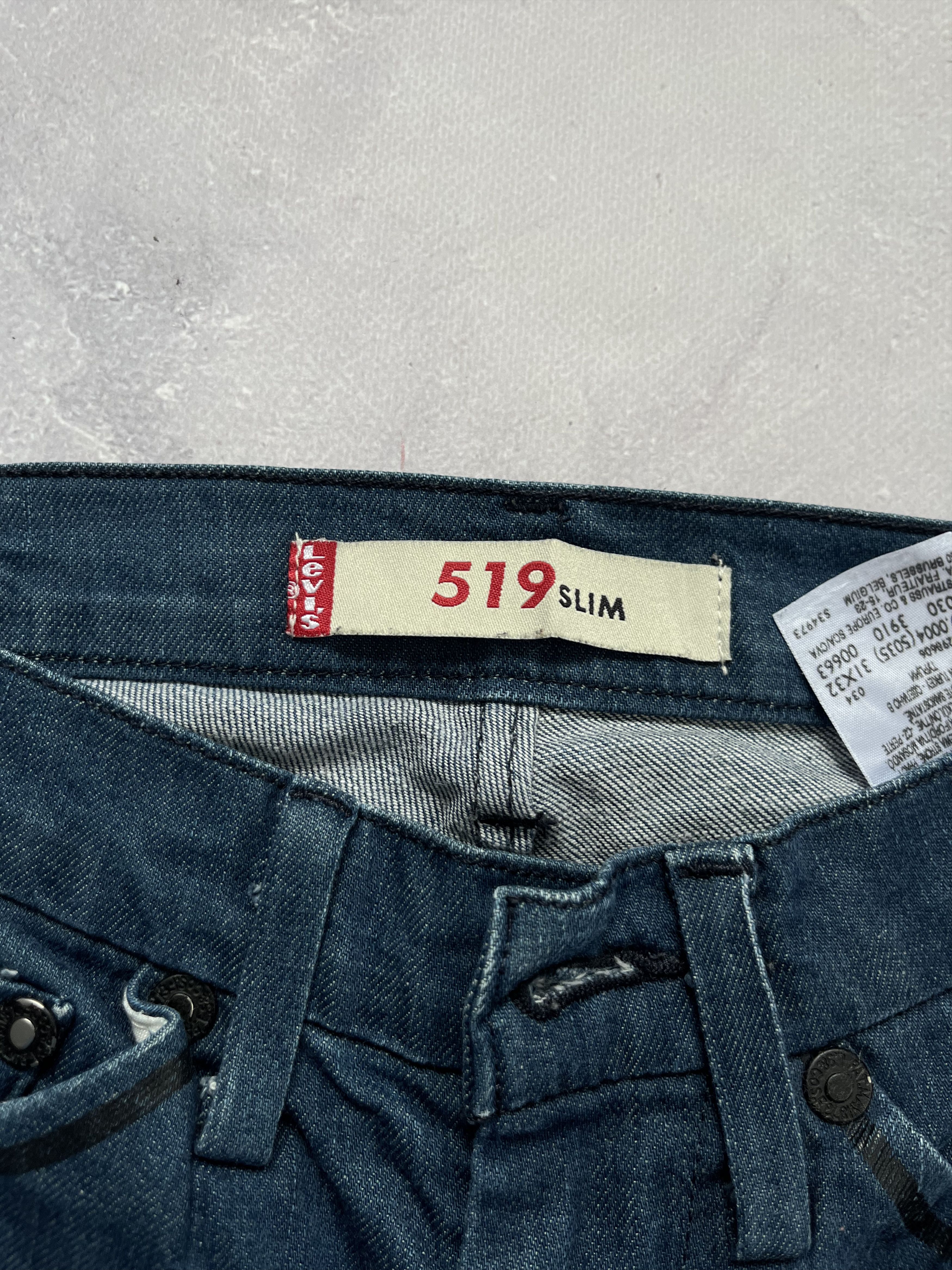Levi's Vintage Levis 519 White Tab Blue Pants Denim Tag Slim Fit Size US 31 - 5 Thumbnail