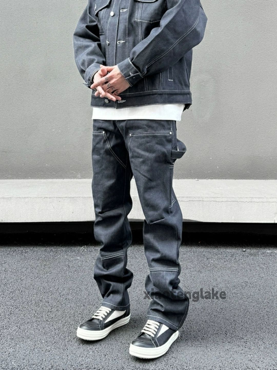 Designer × Jean × Vintage zipper utility carpenter workwear skate hiphop jeans Size US 34 / EU 50 - 2 Thumbnail