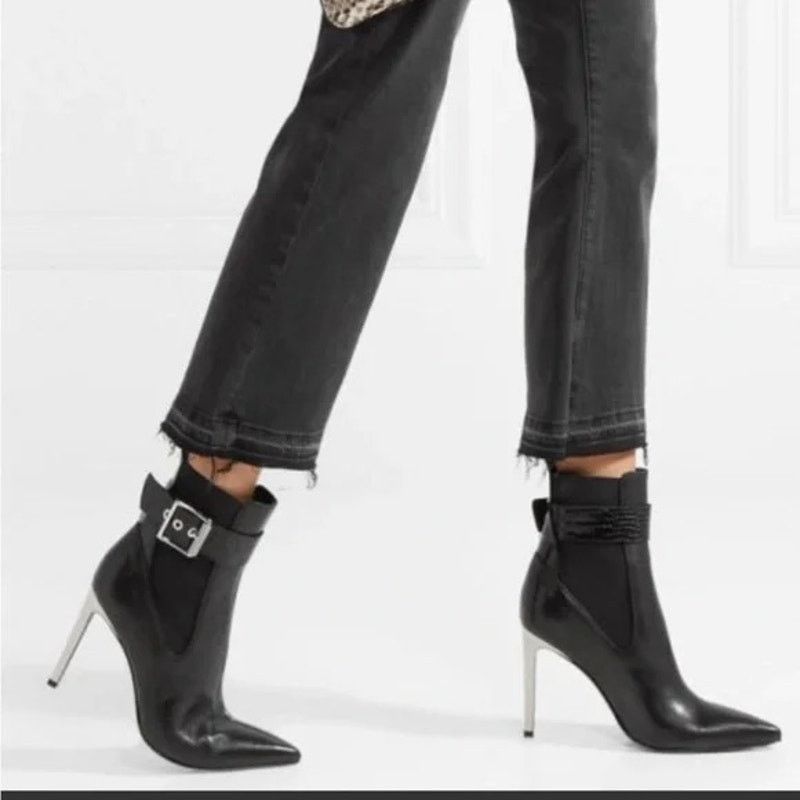 Rag & Bone rag & bone Wren black leather stiletto booties - size 10 Size US 10 / IT 40 - 1 Thumbnail