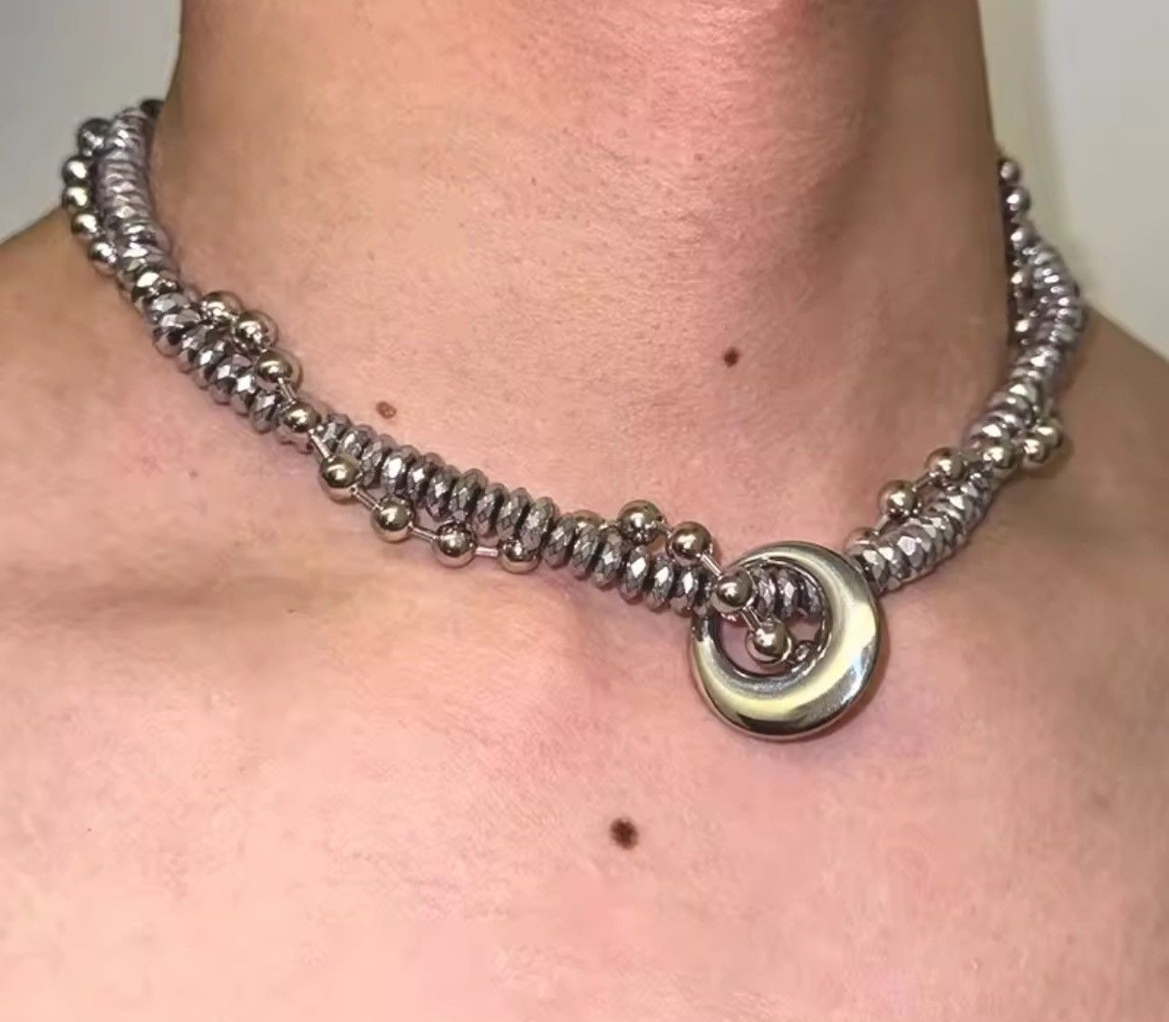 Jewelry Punk Gothic Hip Hop Irregular Designer Necklace Chain Size ONE SIZE - 1 Thumbnail