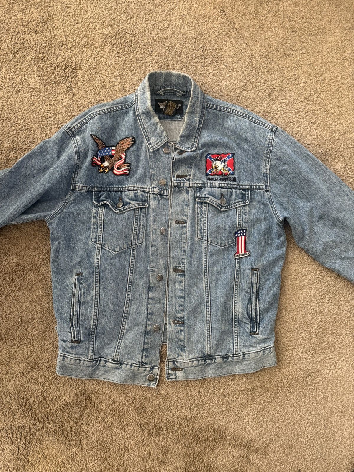 Harley Davidson Harley Davidson Denim Jacket Size US L / EU 52-54 / 3 - 1 Thumbnail