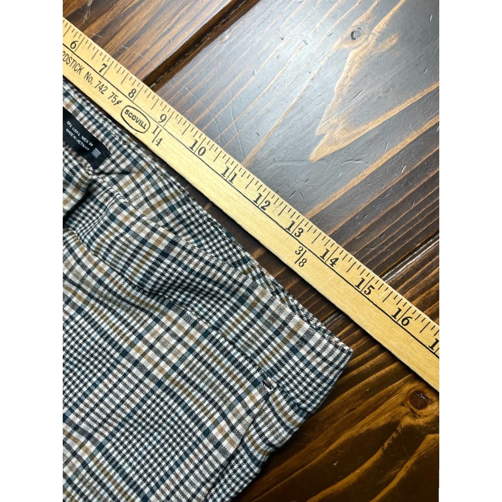 Zara Zara Pants Women's Large L Plaid Dress Pants Black Tan Brown Casual Straight Inseam 27.5 in Color May Vary Free Return Womens Size 36" / US 14 / IT 50 - 5 Thumbnail