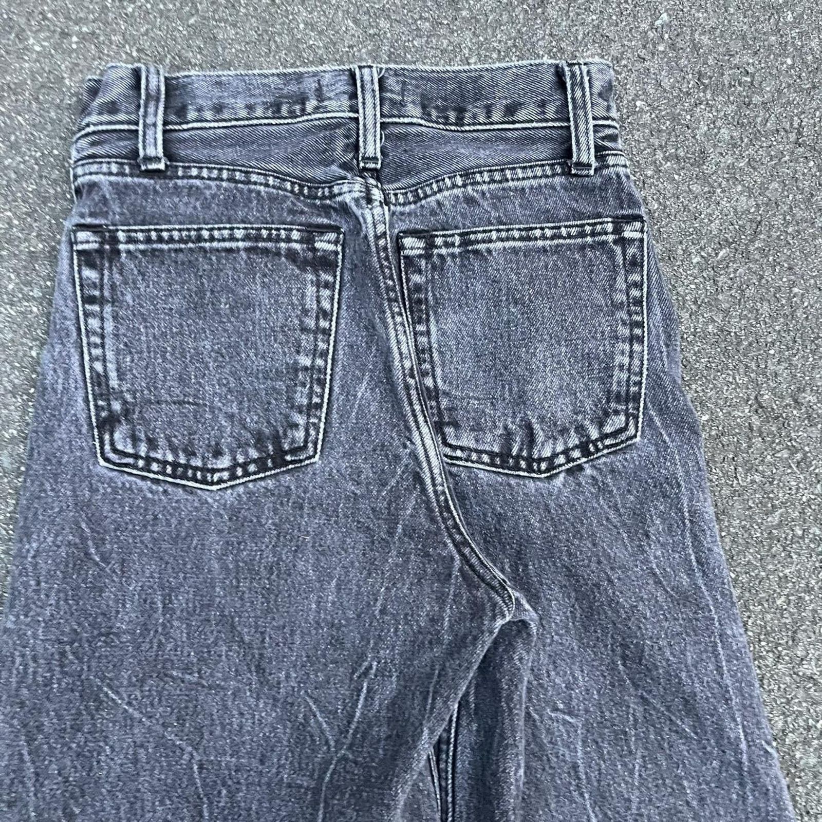 Abercrombie & Fitch × JNCO 2000s vintage rare baggy wide leg faded black abercrombie je Size 24" / US 00 / IT 34 - 6 Thumbnail