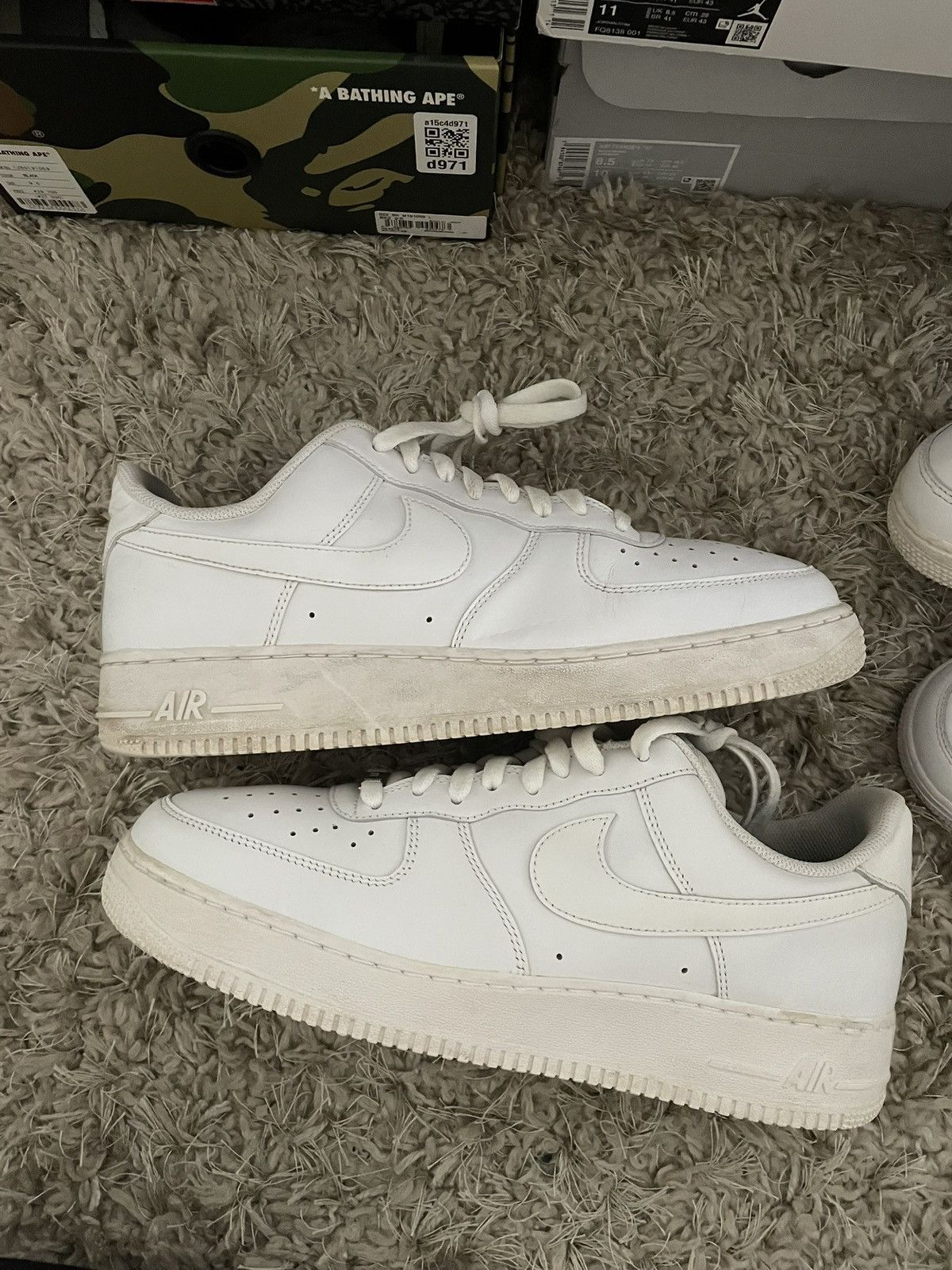 Nike Nike Air Force 1 Low Triple White Size US 12 / EU 45 - 2 Thumbnail
