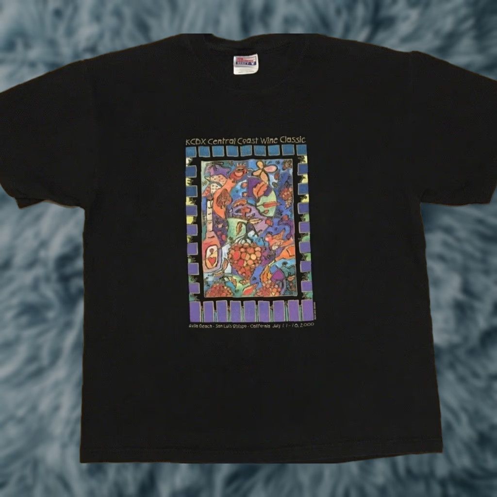 Vintage Vtg Wine Faded Abstract Art Shirt M Black Picasso 90s Grunge Vaporwave T-Shirt Men Short Sleeve Size US M / EU 48-50 / 2 - 1 Thumbnail