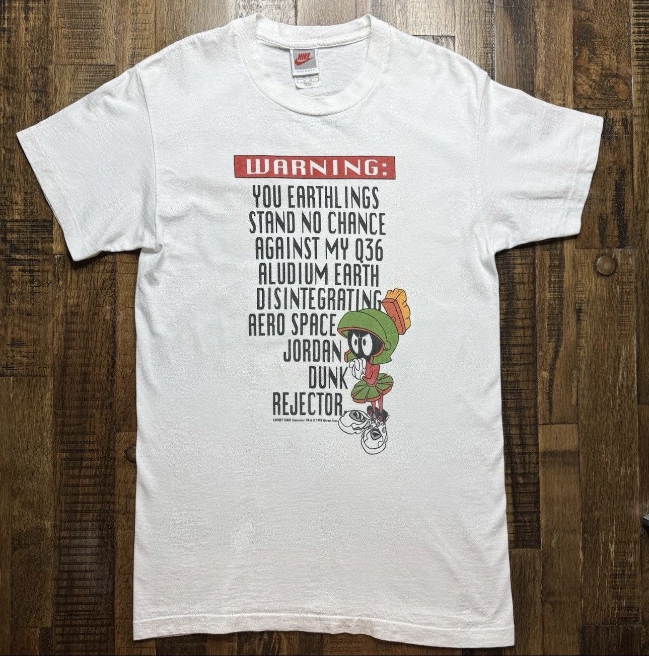 Nike Vintage 1993 Nike Marvin the Martian Tee Single Stitch M Size US M / EU 48-50 / 2 - 1 Thumbnail
