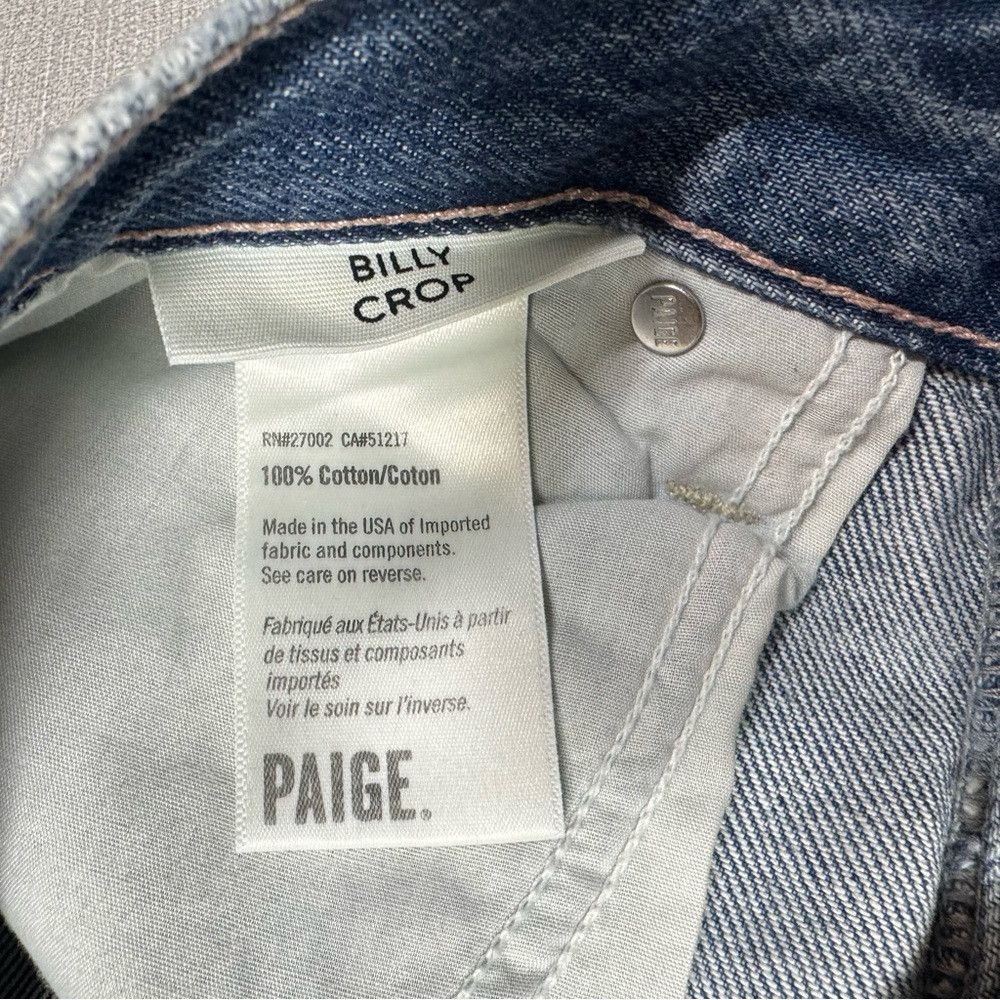 Paige NWT New $249 Paige Billy High Waist Crop Straight Leg Jeans Size 25" / US 0 / IT 36 - 8 Thumbnail