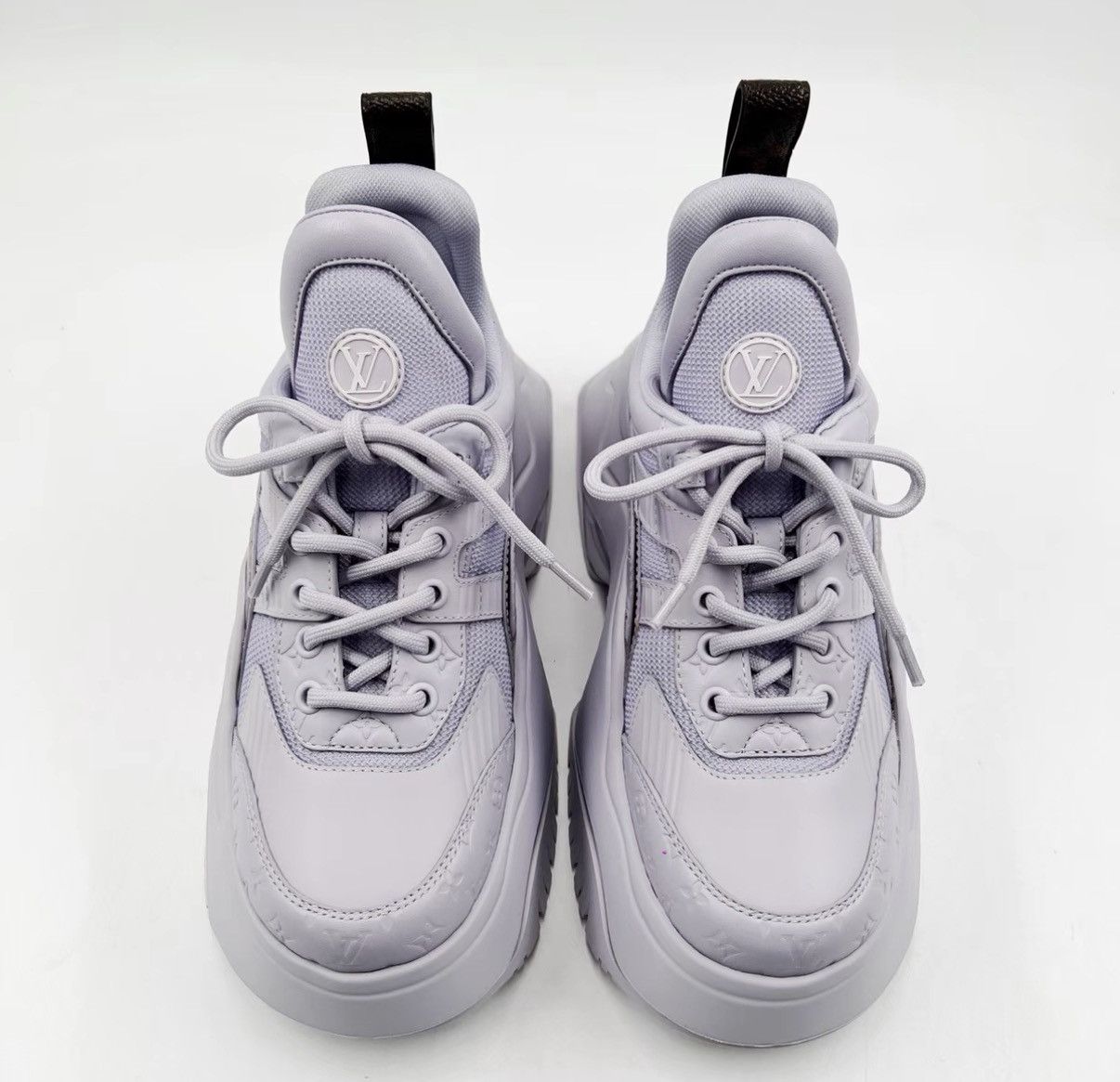Louis Vuitton Louis Vuitton Leather Low-Top Platform Sneakers K12 Size US 5 / IT 35 - 2 Thumbnail