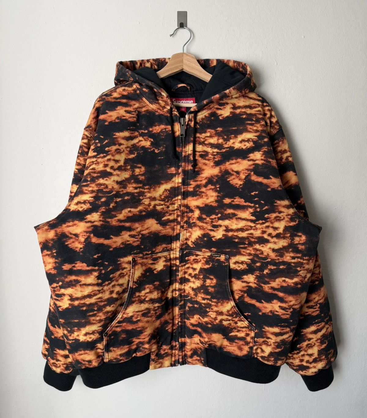 Supreme Supreme SS25 AOI Embroidered Hooded Work Jacket Flames Sz XL Size US XL / EU 56 / 4 - 2 Thumbnail