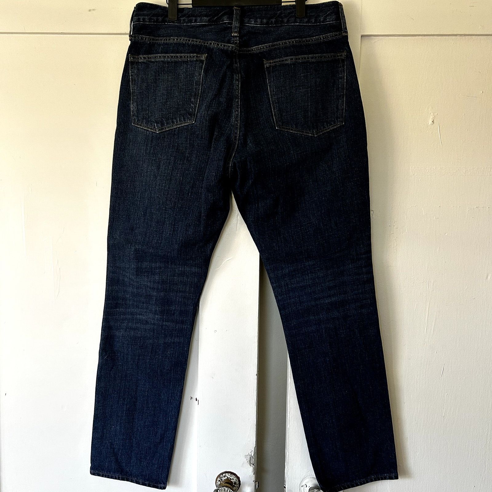 J.Crew J.CREW men's dark denim straight leg jeans 34x32 Size US 34 / EU 50 - 3 Thumbnail