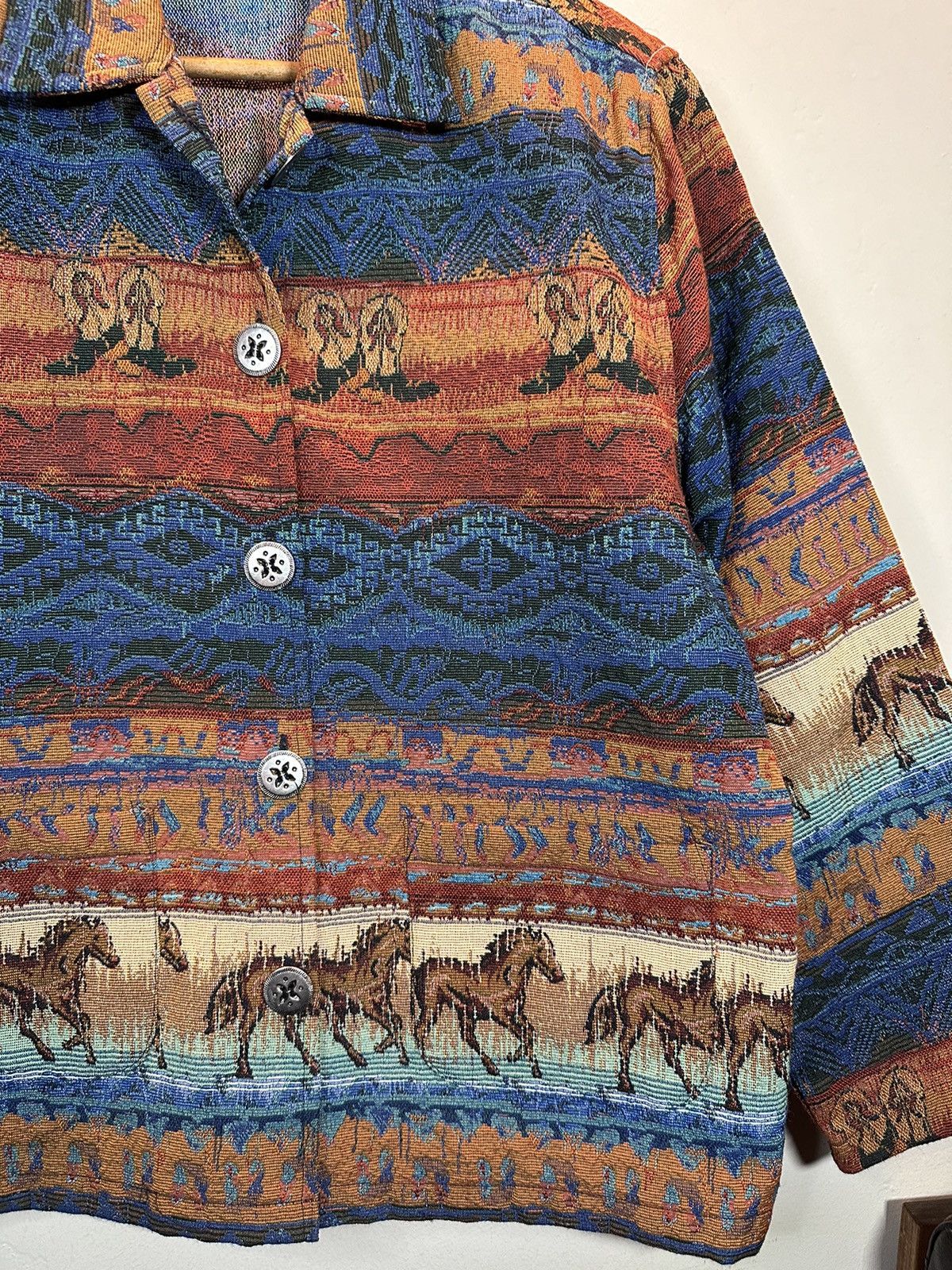 Vintage RARE Vintage Western Cowboy Horse Tapestry Embroidery Jacket Size US M / EU 48-50 / 2 - 3 Thumbnail