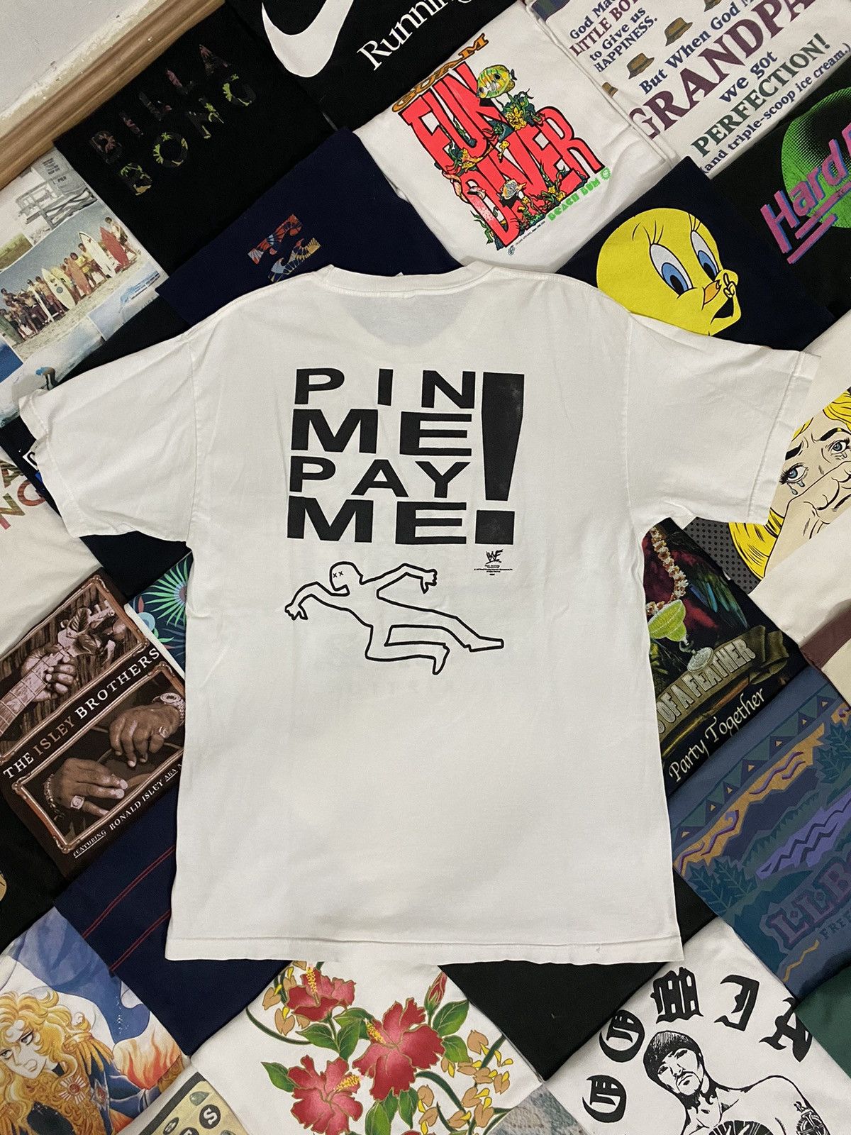 Rap Tees × Vintage × WWE JOB Squad Pin Me Pay Me Size US L / EU 52-54 / 3 - 2 Thumbnail