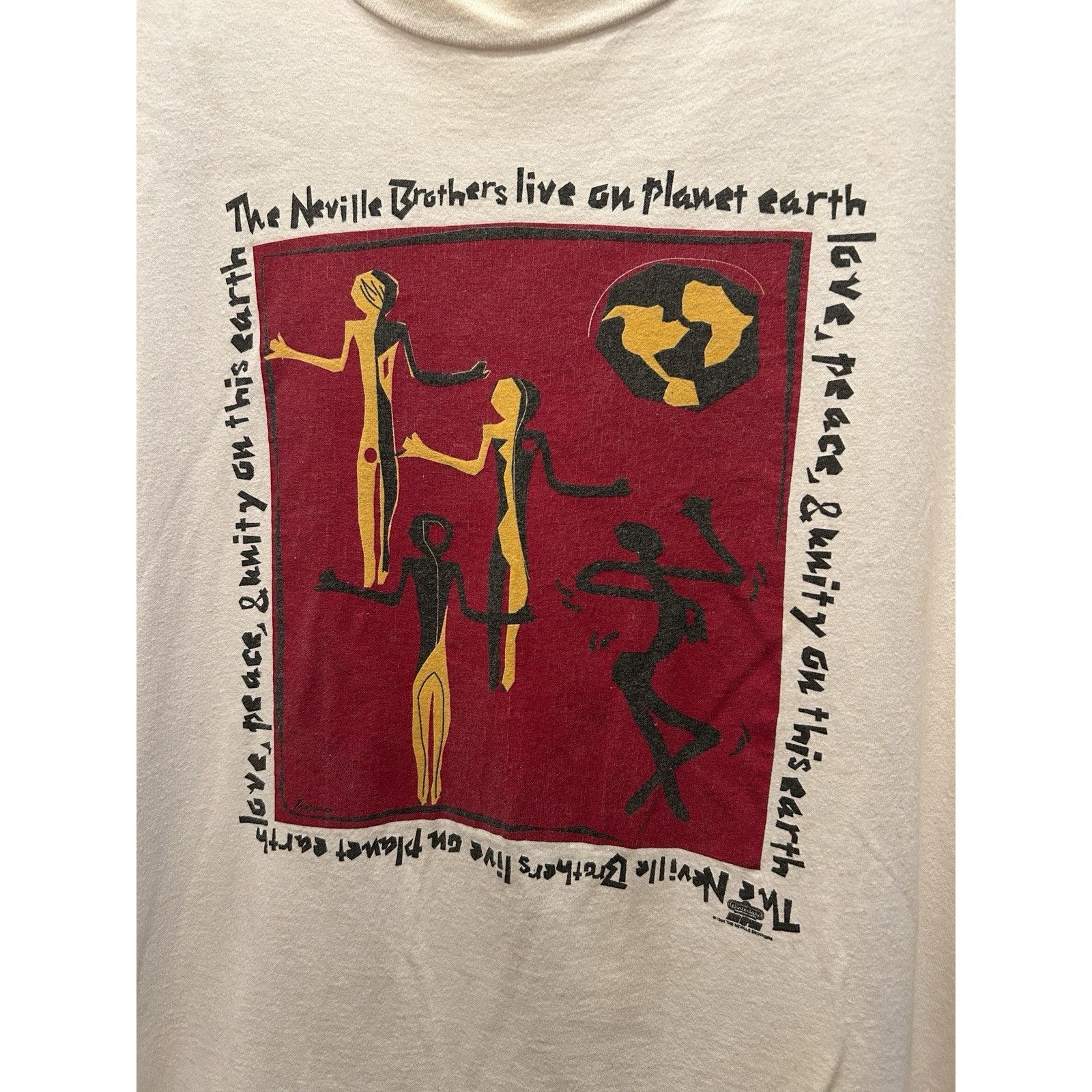 Hanes Vintage 90s 1994 The Neville Brothers Band T Shirt 2XL Size US XXL / EU 58 / 5 - 2 Thumbnail