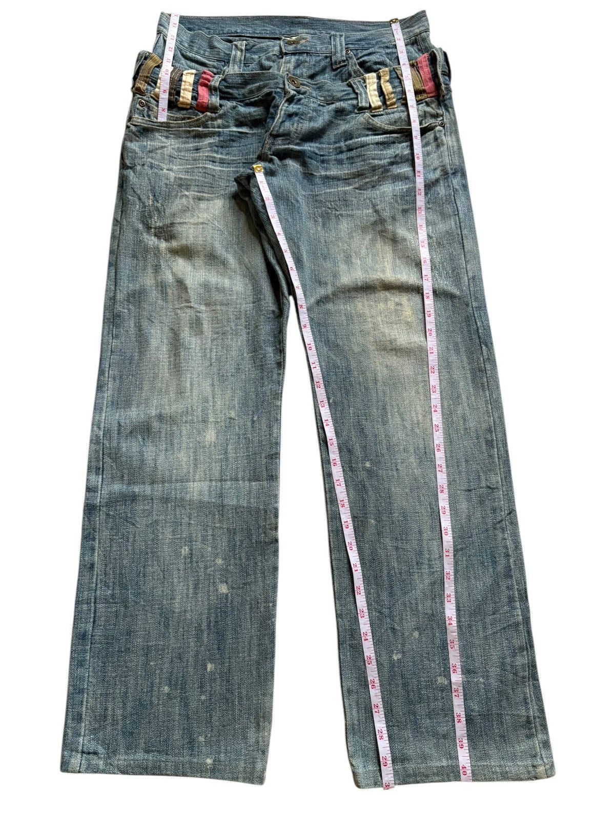 Japanese Brand Vintage Japanese Brand Double Waist Mud Wash Baggy Jeans Size US 32 / EU 48 - 14 Thumbnail