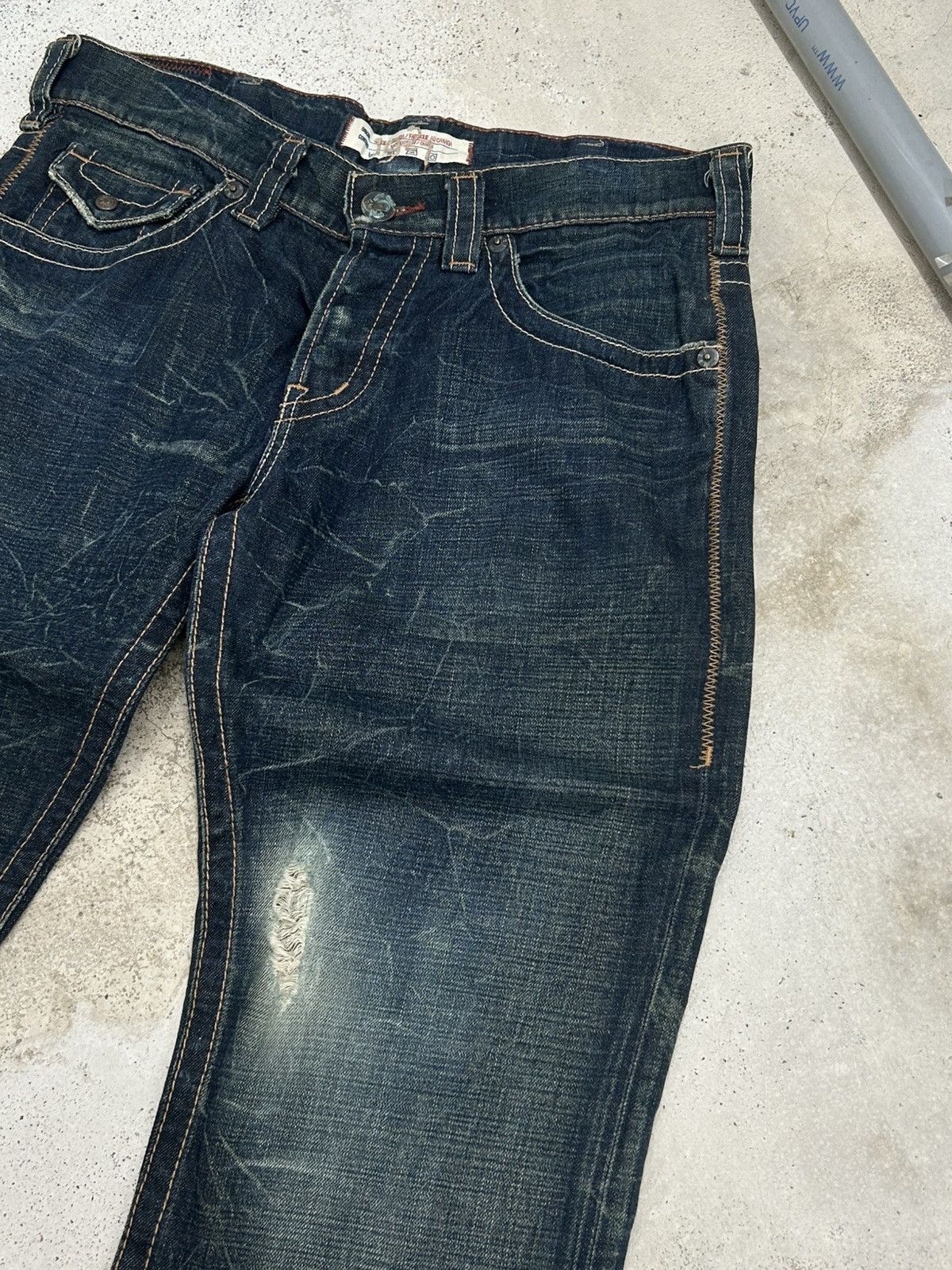 Hysteric Glamour Vintage Extreme Flared Jeans 1927 Brand Distressed Denim Size US 34 / EU 50 - 7 Thumbnail