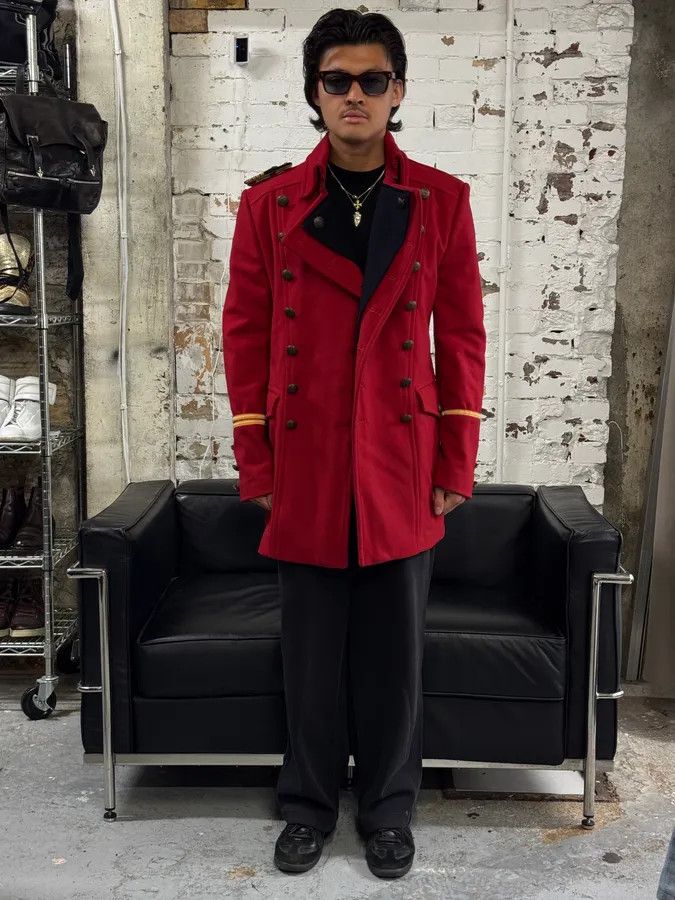 Dolce & Gabbana FW2006 Dolce & Gabbana Red Wool Double-Breasted Officer Coat Size US M / EU 48-50 / 2 - 3 Thumbnail