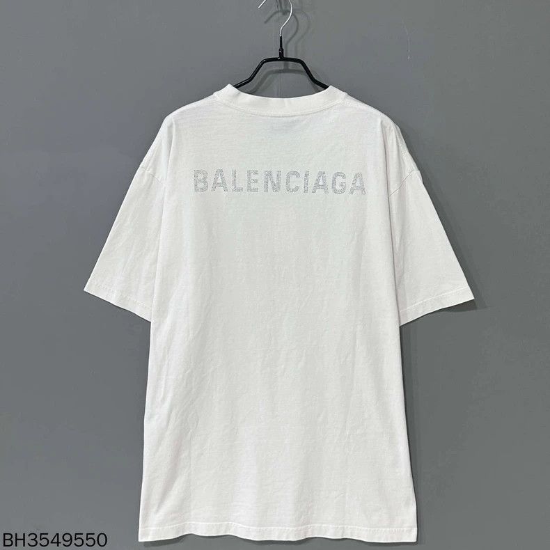 Balenciaga Balenciaga White Back Crystal Logo Short Sleeve Size US XS / EU 42 / 0 - 4 Thumbnail