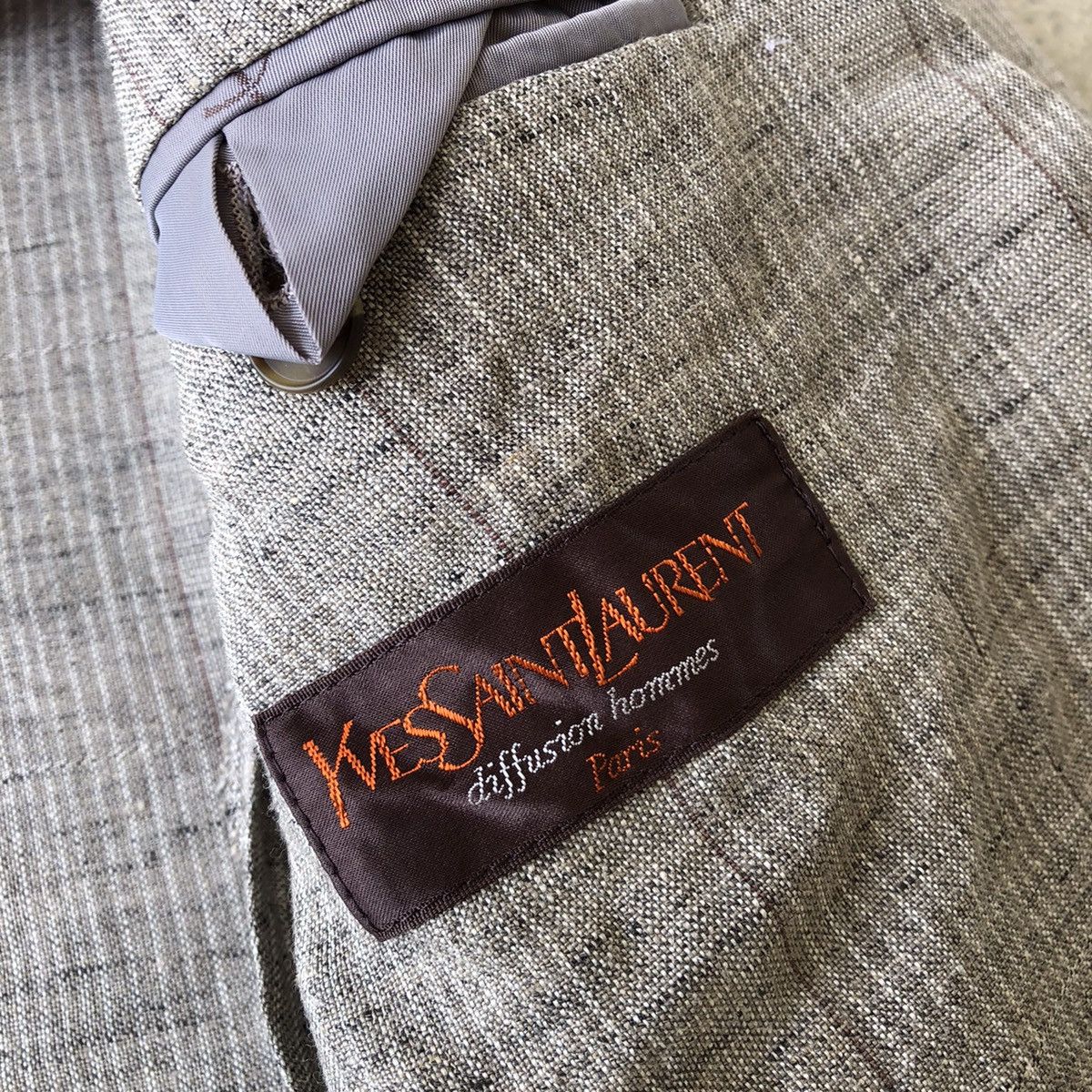 Japanese Brand × Yves Saint Laurent YVES SAINT LAURENT Plaid Blazer Coat Size 44R - 9 Thumbnail