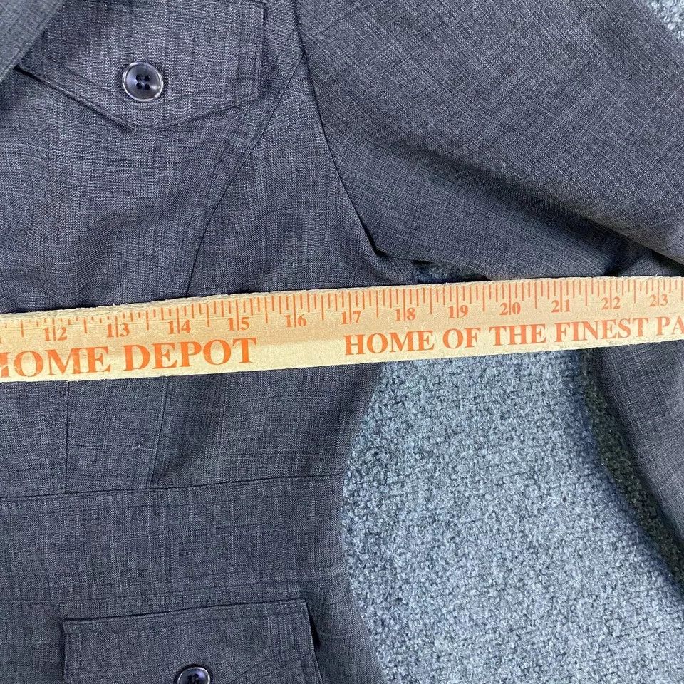 Other Sag Harbor Blazer Women's 6P Petite Jacket Gray Polyester Size M / US 6-8 / IT 42-44 - 4 Thumbnail