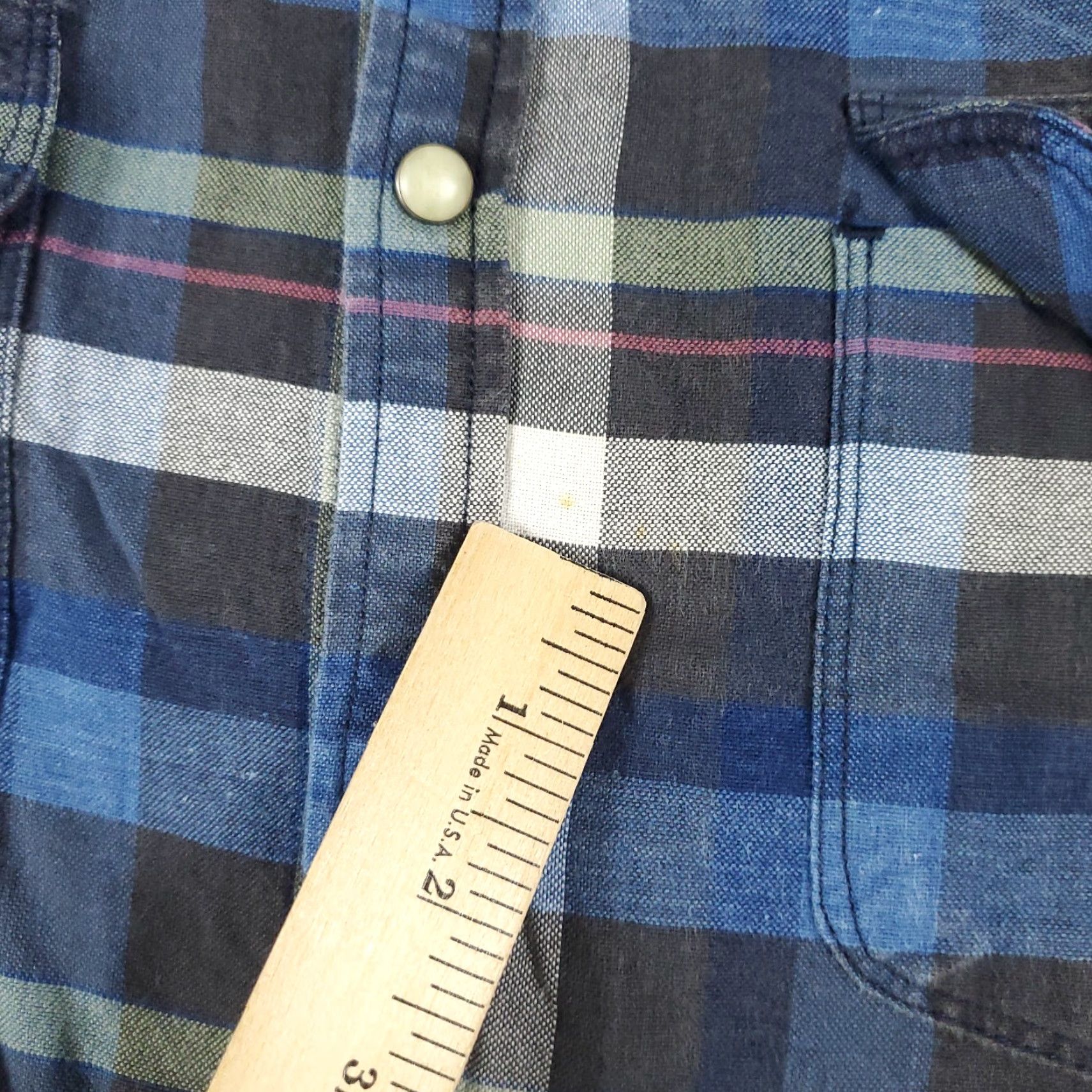 Lucky Brand Lucky Brand Shirt Mens Medium Blue Plaid Western Pearl Snap Button Long Sleeve Casual Workwear 90s Western Mens Size US M / EU 48-50 / 2 - 3 Thumbnail