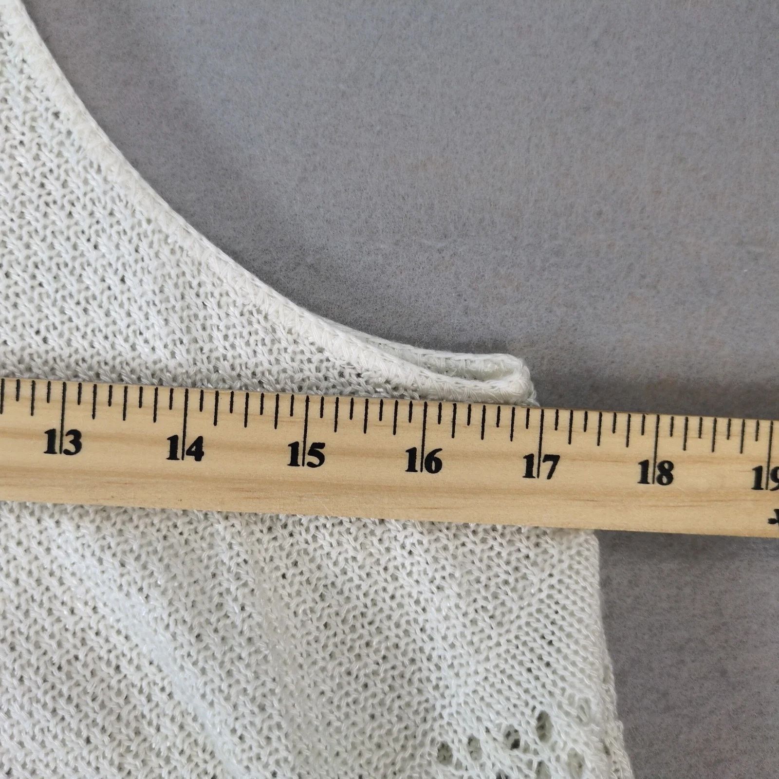 Other Madberry Ivory Knit Poncho Tank Top Womens L Corset Tie Neck Size L / US 10 / IT 46 - 2 Thumbnail