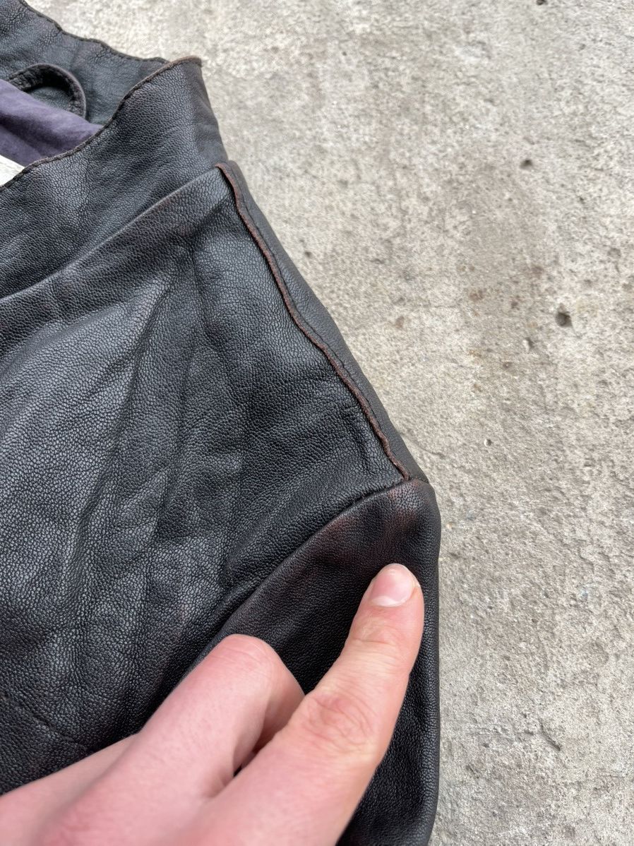 Allsaints × Japanese Brand Vintage Allsaints Avant Garde Japanese Faded Leather Jacket Size XS / US 0-2 / IT 36-38 - 17 Thumbnail