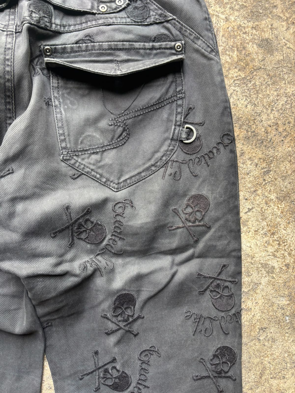 Japanese Brand 2000s Semantic Design Japan Skull Poem SeditionariesPants Size US 30 / EU 46 - 5 Thumbnail