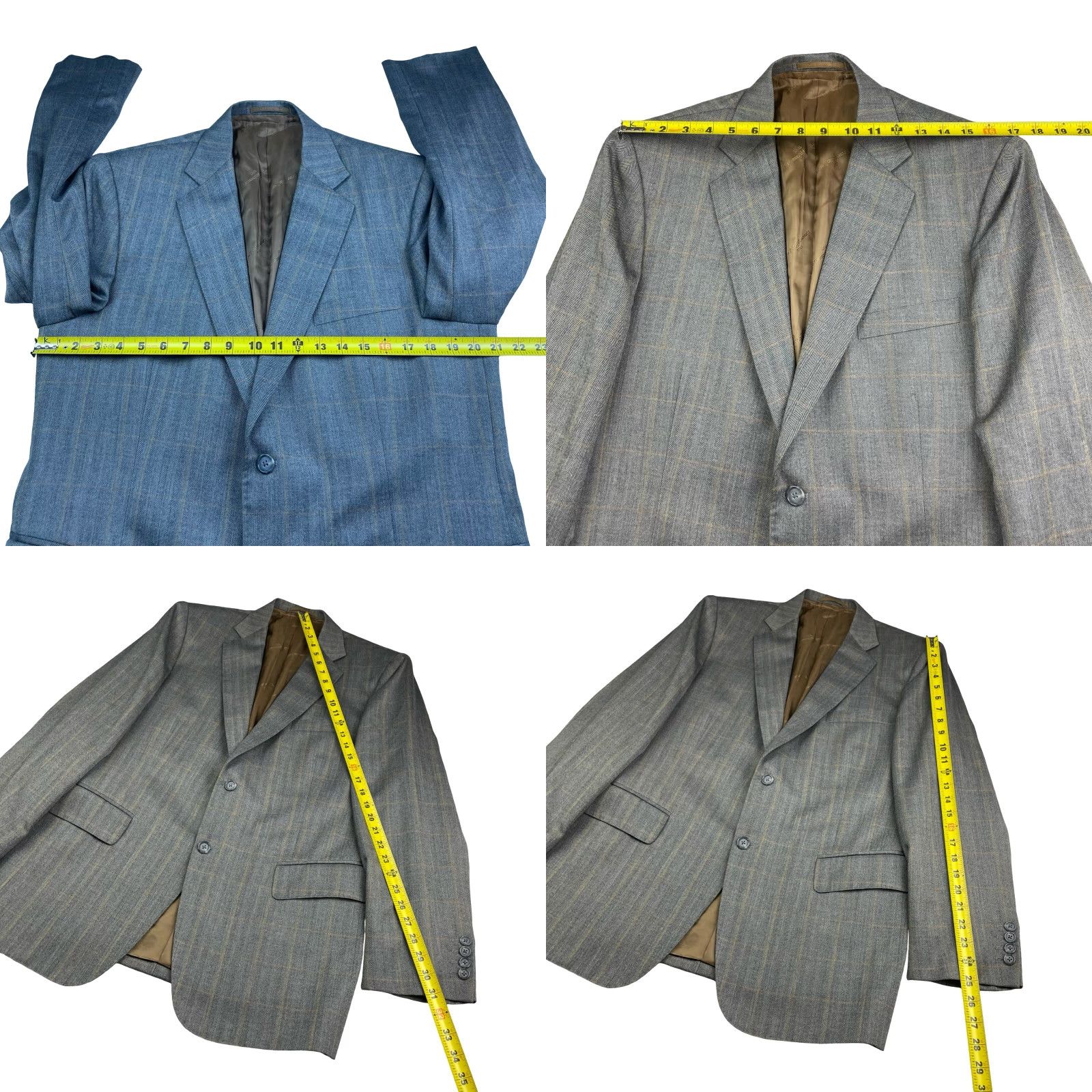 Ermenegildo Zegna Ermenegildo Zegna Blazer Jacket Wool Plaid 42R Gray Brown 100% Wool Mens Regular Vintage No Size 42R - 8 Thumbnail