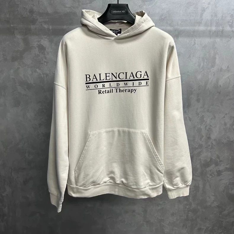 Balenciaga Balenciaga Balenciaga Beige Logo Hoodie-2506 Size US M / EU 48-50 / 2 - 1 Thumbnail