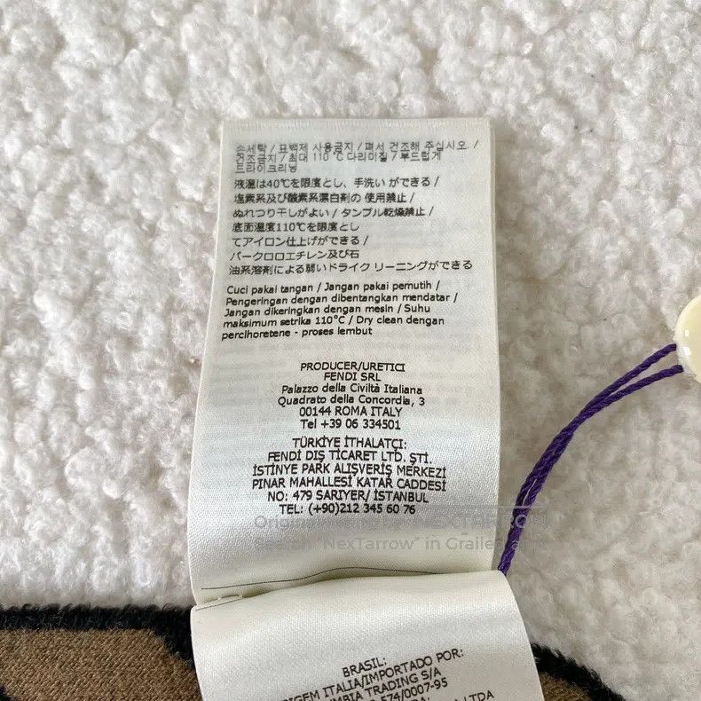 Fendi Fendi Monogram full-logo wool scarf Size ONE SIZE - 8 Thumbnail